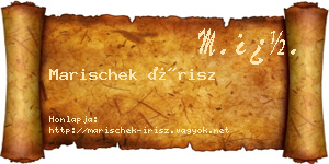 Marischek Írisz névjegykártya